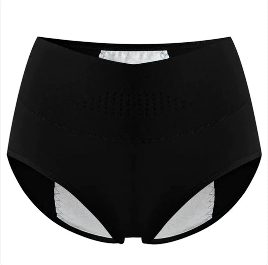 High-Waist Plus Size Cotton Menstrual Panties for Women