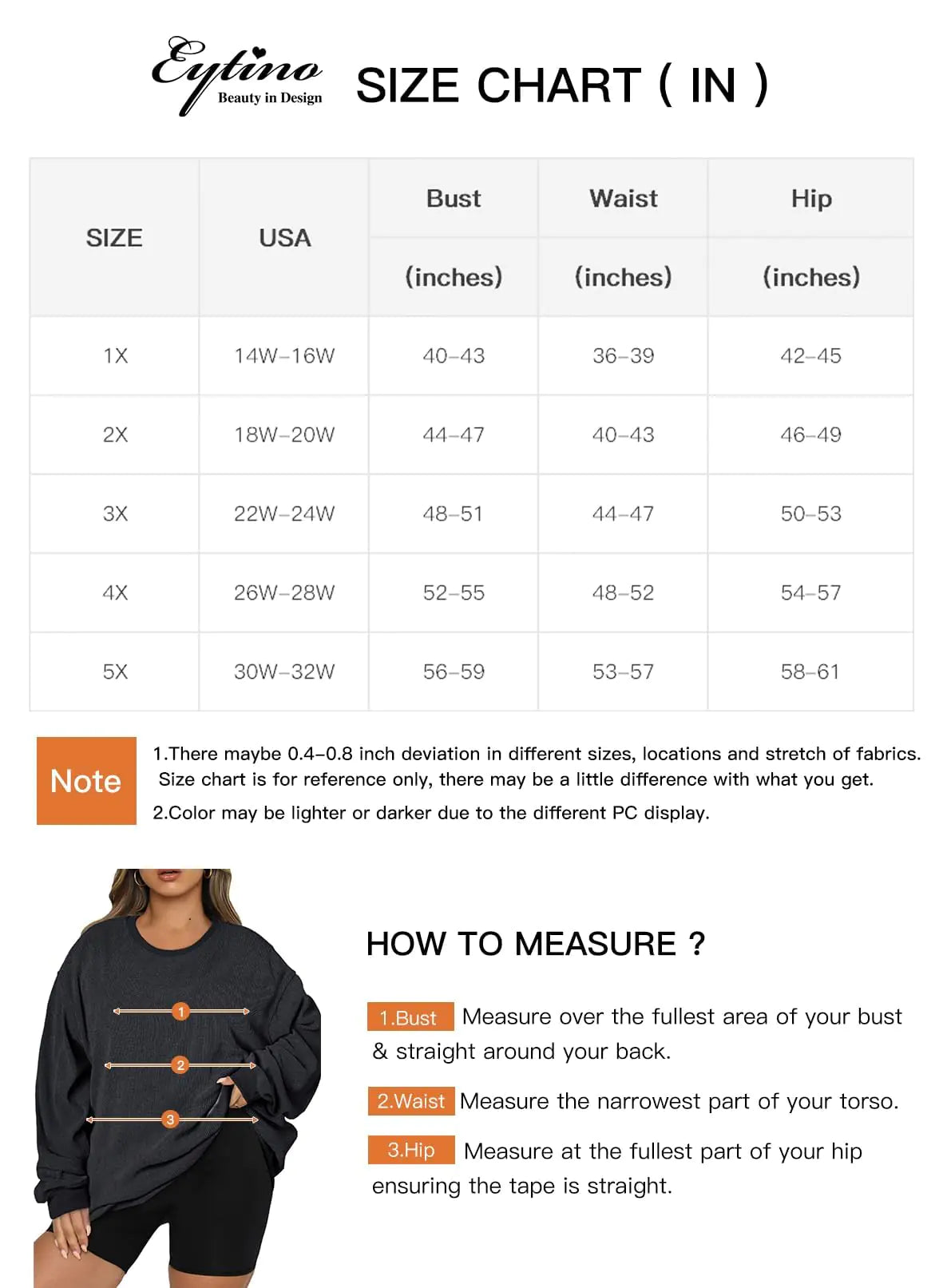 Eytino Women Plus Size Sweatshirts Long Sleeve Crew Neck Casual Oversized Soft Pullover Tops Shirts(1X-5X) 5X Q Grey